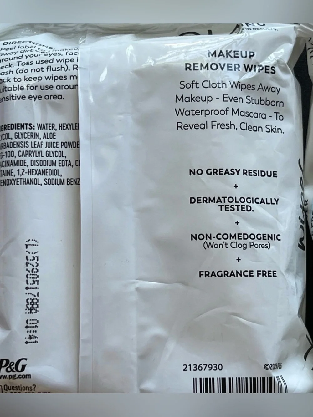 Olay Fragrance Free Makeup Removing Facial Wipes Non Greasy Formula x 3 Packs